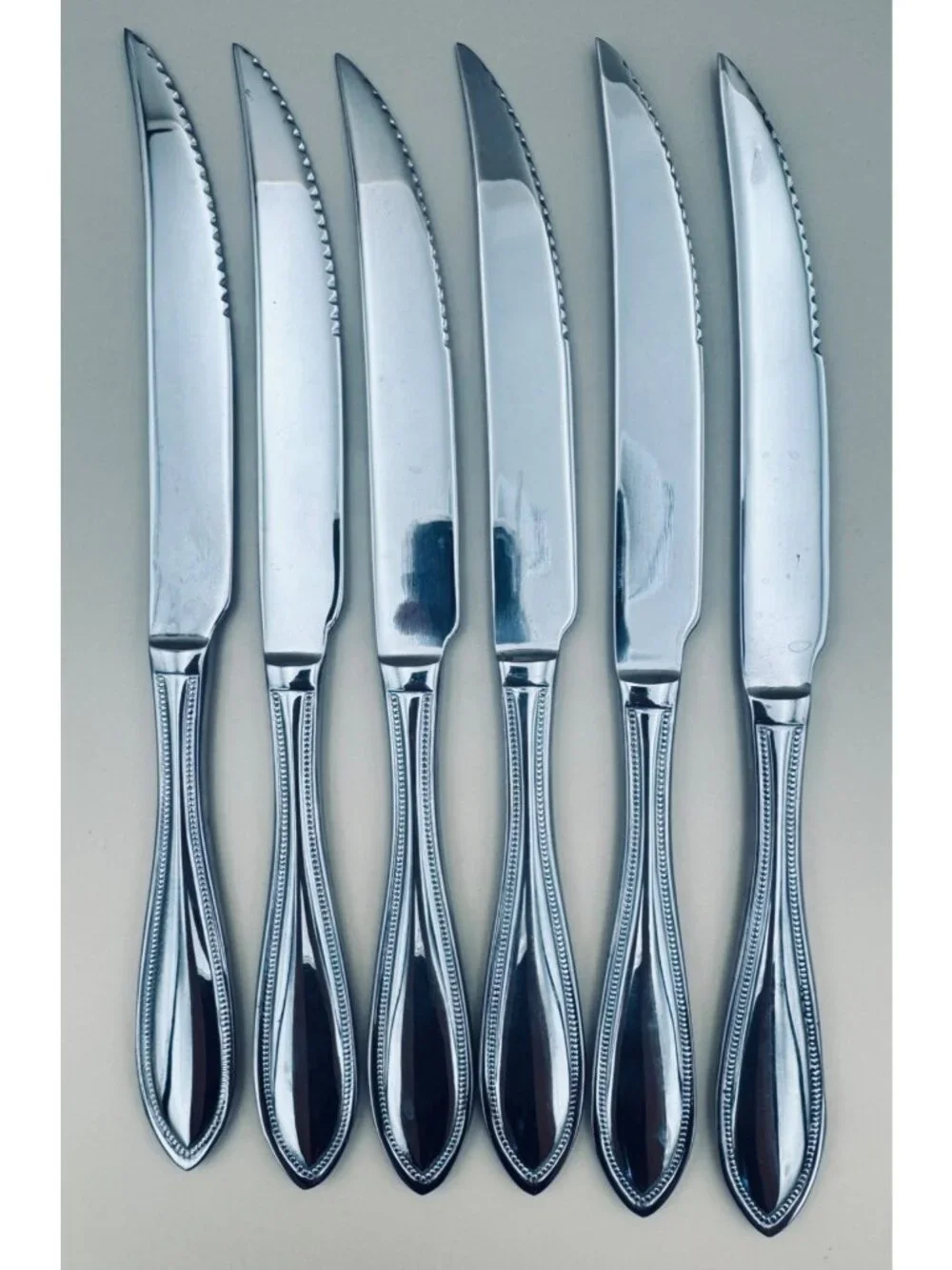 6 Wallace AMERICAN TRADITION 18/10 Stainless Serrated Steak Knives Indonesia